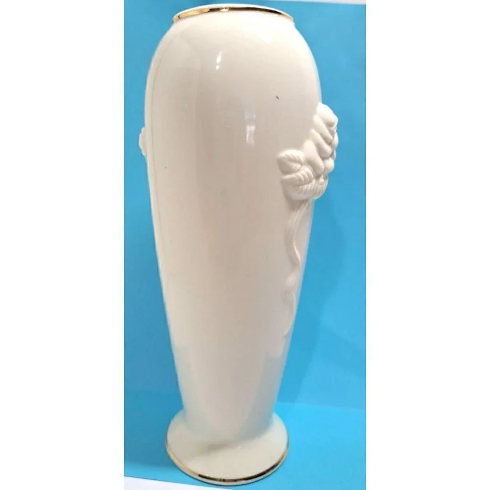 Vintage Lenox Bud Vase Rose Blossom 7.25